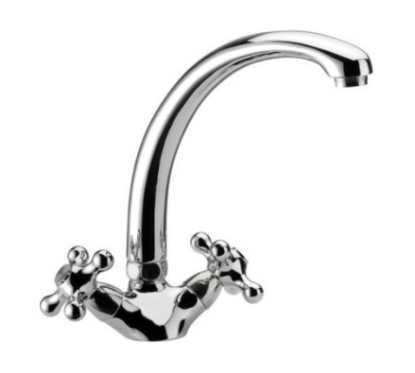 REVIVAL Monoforo lavello con bocca fusa girevole finitura cromo