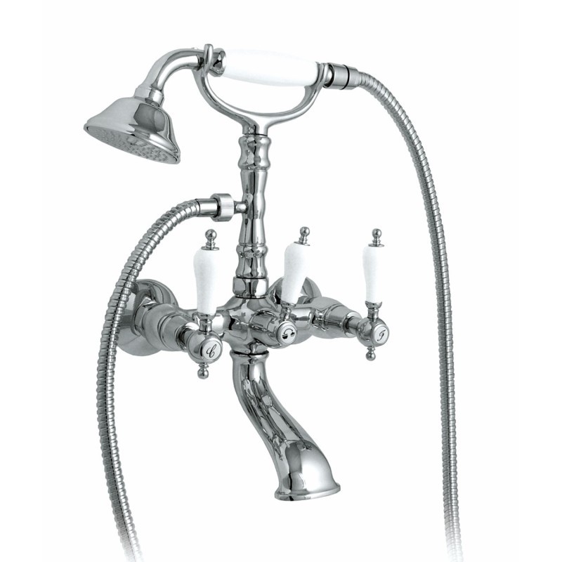 IRIS gruppo vasca con doccia finitura cromo