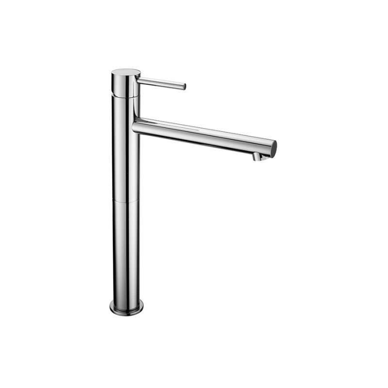 DOMUS miscelatore monocomando per lavabo alto finitura bianco opaco