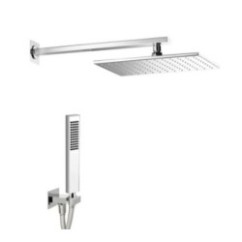 ELEGANCE RETTANGOLO kit soffione con presa acqua e doccia