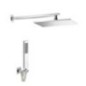 ELEGANCE RETTANGOLO kit soffione con presa acqua e doccia
