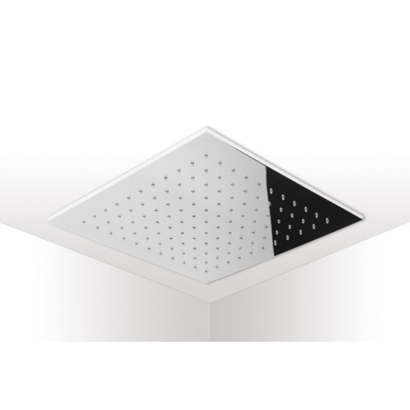 SIRIA 135 Soffione quadro saldato 320x320 getto a pioggia in acciaio inox finitura satinato