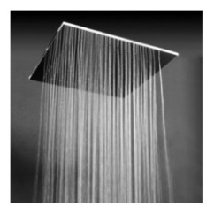 SIRIA 135 Soffione quadro saldato 320x320 getto a pioggia in acciaio inox finitura super mirror