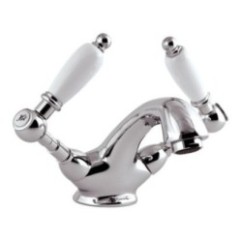 RETRO' Monoforo lavabo con scarico finitura cromo