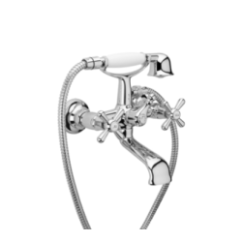 ERICE Gruppo vasca con duplex e flessibile doppia aggraffatura finitura cromo