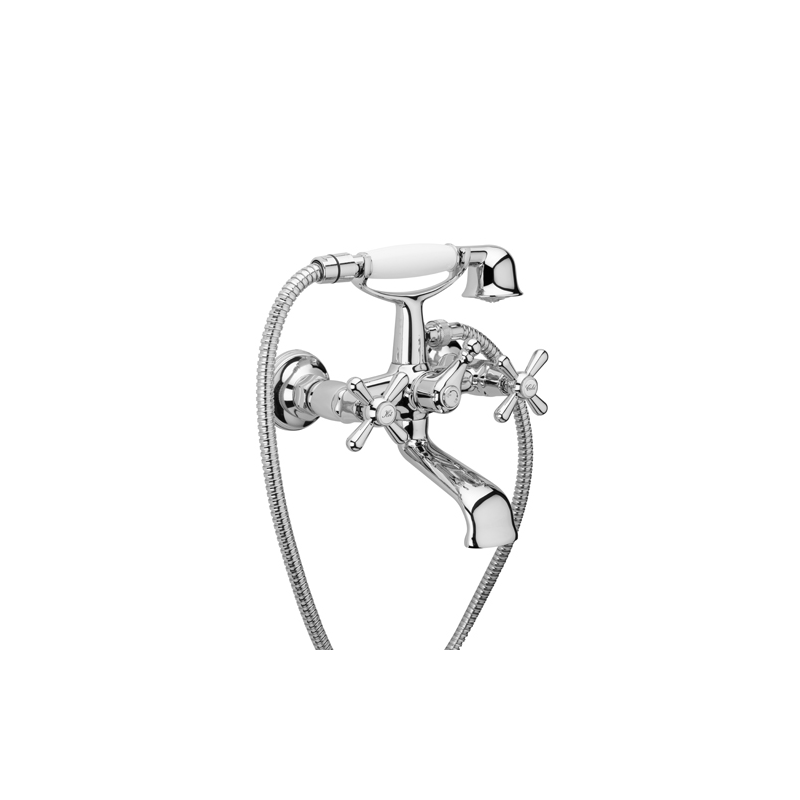 ERICE Gruppo vasca con duplex e flessibile doppia aggraffatura finitura cromo