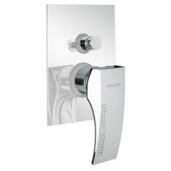 CRYSTAL Monocomando doccia incasso con deviatore finitura cromo