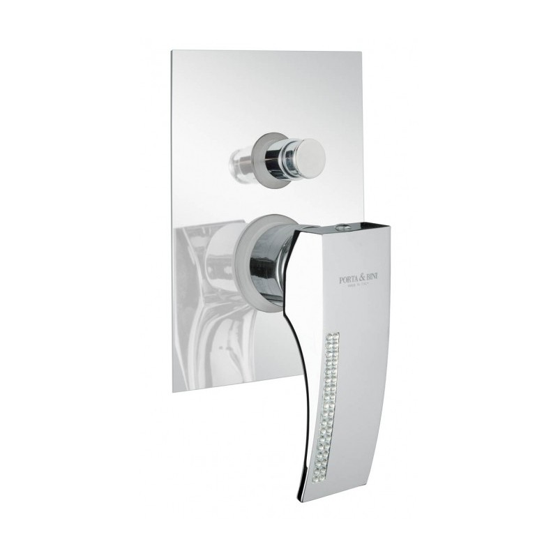 CRYSTAL Monocomando doccia incasso con deviatore finitura cromo