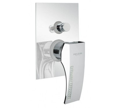 CRYSTAL Monocomando doccia incasso con deviatore finitura cromo