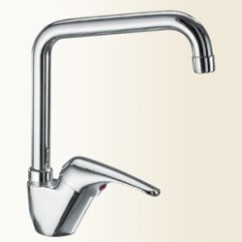 LINEA CUCINA Miscelatore per lavello con canna alta finitura nickel spazzolato