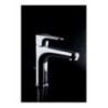 FLY monocomando lavabo con scarico finitura nero opaco + cromo