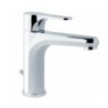 FLY monocomando lavabo con scarico finitura nero opaco + cromo