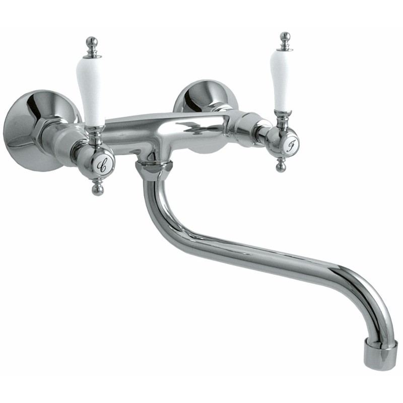 IRIS gruppo lavello canna "S" cm.18 finitura cromo