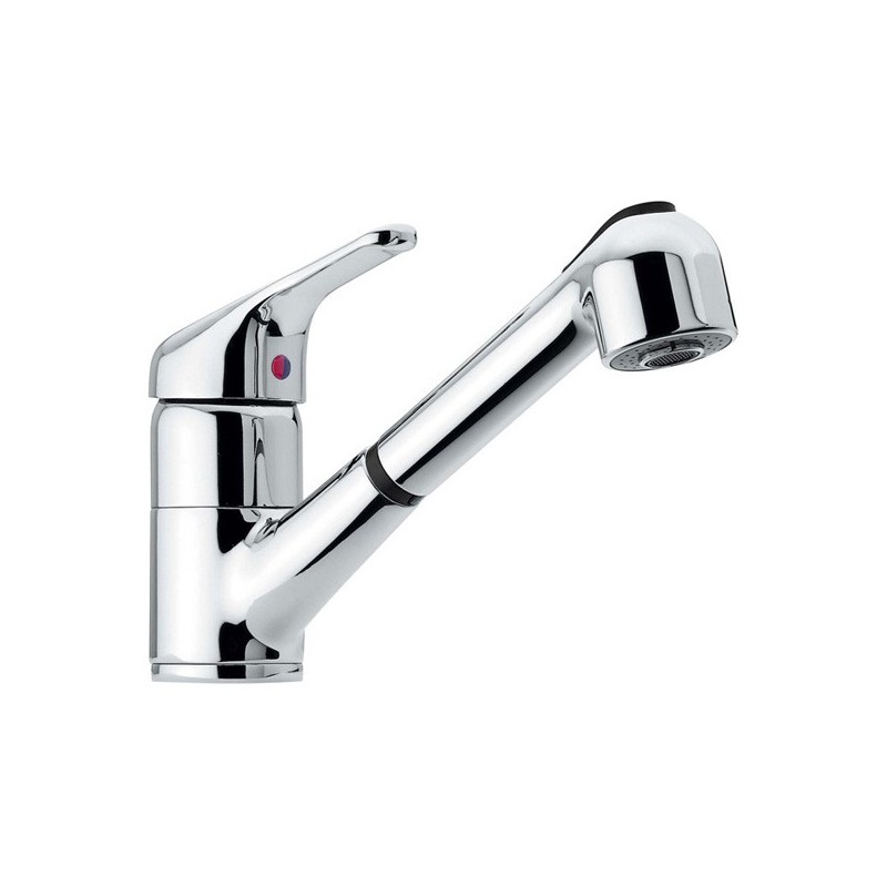 60 rubinetto cucina monocomando con doccia estraibile finitura cromo
