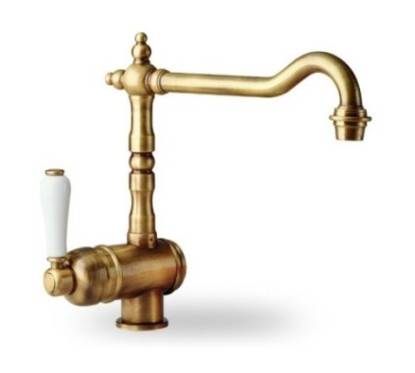 OLDMIX monocomando per lavello retrò finitura vecchio ottone