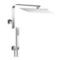 LYBRA QUADRO kit soffione con presa acqua e doccia. Soffione 250x250 mm.