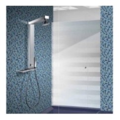 GEMMA H pannello doccia senza miscelatore con attacco acqua alto finitura satinato