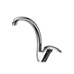 LINEA CUCINA Miscelatore per lavello con canna alta finitura nickel spazzolato