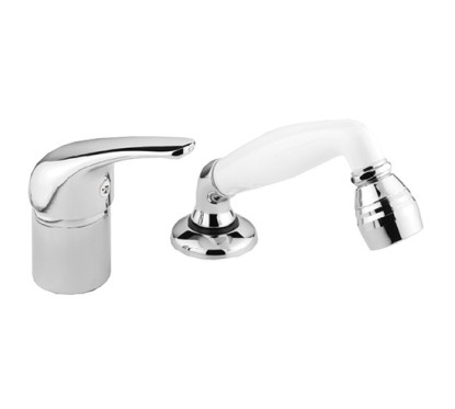 ITALY Monocomando per parrucchiere con doccetta estraibile finitura colorato bianco