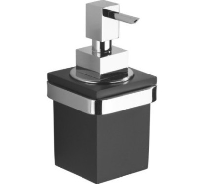 JOLLY porta dosatore finitura vetro nero