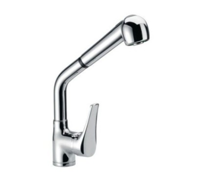 RIO Miscelatore lavello monoforo bocca alta con doccia estraibile finitura cromo