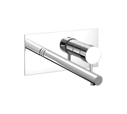 SIMPLY Miscelatore per lavabo ad incasso non ispezionabile, con bocca a parete finitura cromo