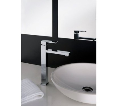SLIM miscelatore monocomando per lavabo alto finitura bianco opaco