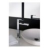 SLIM miscelatore monocomando per lavabo alto finitura bianco opaco