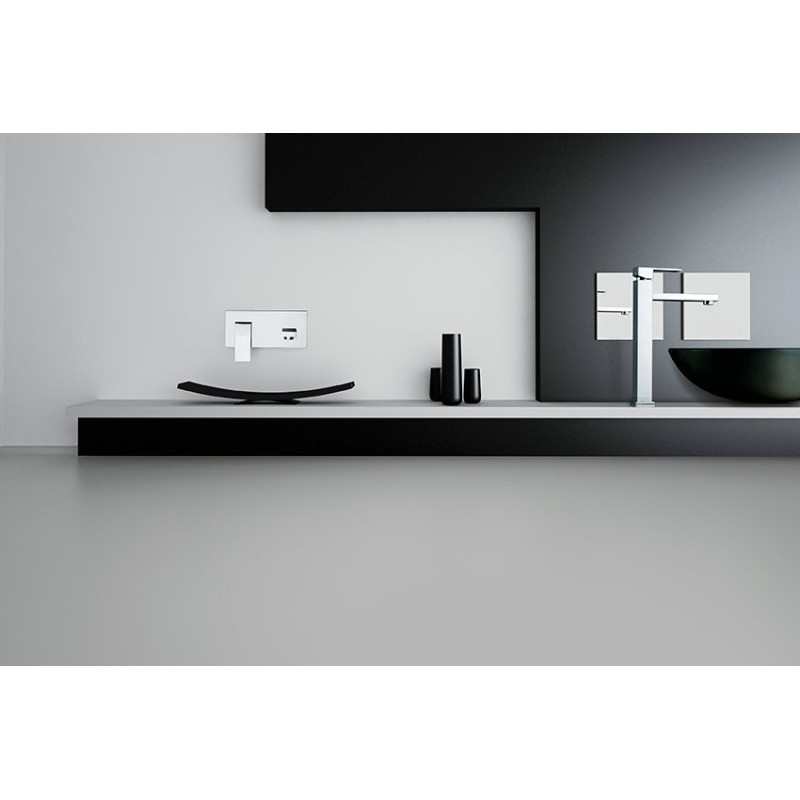 SLIM miscelatore monocomando per lavabo alto finitura bianco opaco