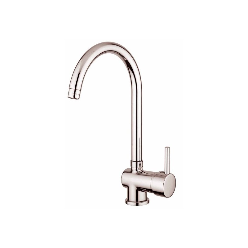 HI-TECH  rubinetto cucina monocomando lavello monoforo con canna girevole finitura cromo
