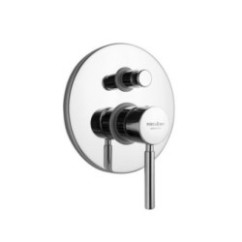 FORMA Monocomando doccia incasso con deviatore piastra slim finitura nichel satinato