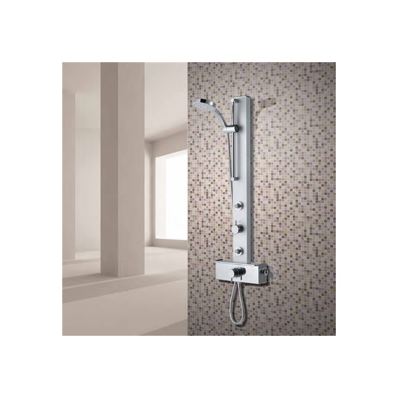 HYDRA pannello doccia con miscelatore termostatico finitura satinato