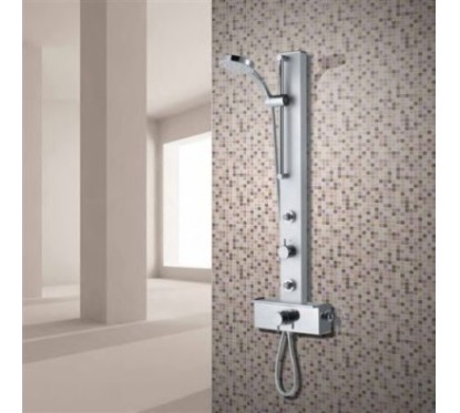 HYDRA pannello doccia con miscelatore termostatico finitura satinato