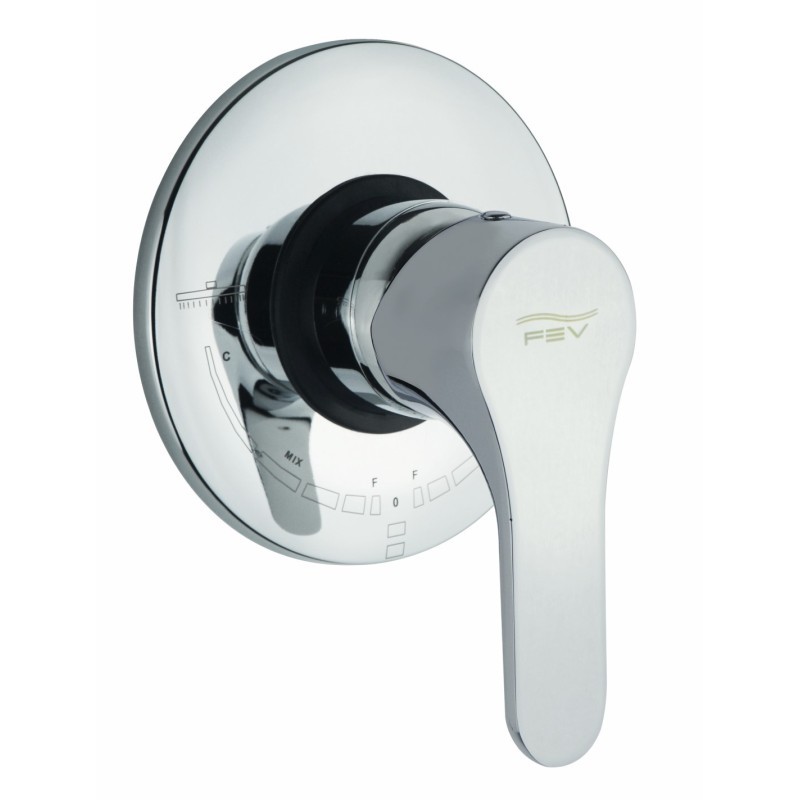 FLY monocomando doccia incasso con deviatore finitura cromo