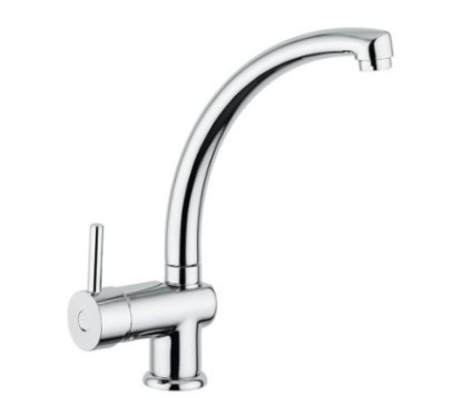 EUROMIX miscelatore monocomando con canna fusa finitura microultragranit 98 bianco