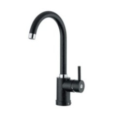 POLYTEK10 miscelatore monocomando con canna a ponte finitura microultragranit nero matt