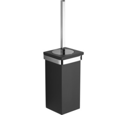 JOLLY porta scopino a parete finitura vetro nero