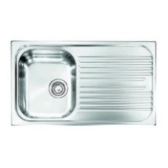 UNIVERSAL Lavello in acciaio inox a una vasca più scolapiatti SX finitura satinato