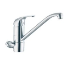 KITCHEN PROGRAM Monocomando lavello tre vie con attacco acqua depurata finitura cromo