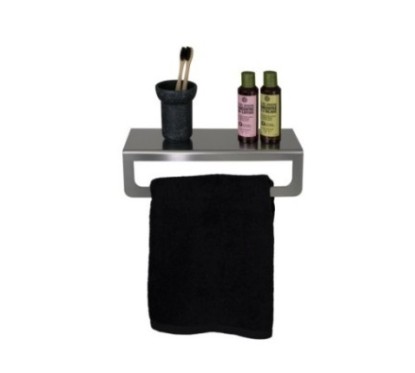 EDEN  mensola portasalviette in acciaio inox L. 40 H.9 P.12cm