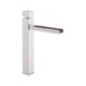 CUBE WATERFALL monocomando lavabo alto con bocca a cascata senza scarico finitura cromo