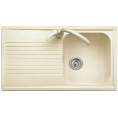 ATLANTIC 86.10 Lavello cucina ad una vasca più scolapiatti finitura ultrametal 44 nero