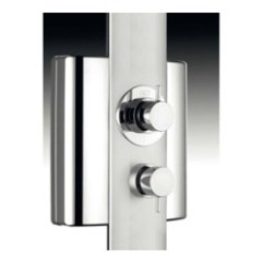 SFERA pannello doccia con miscelatore monocomando finitura satinato