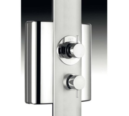 SFERA pannello doccia con miscelatore monocomando finitura satinato