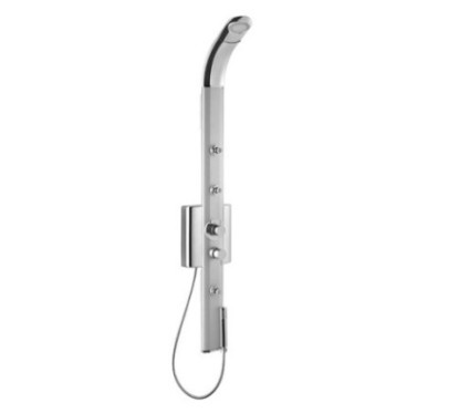 SFERA pannello doccia con miscelatore monocomando finitura satinato