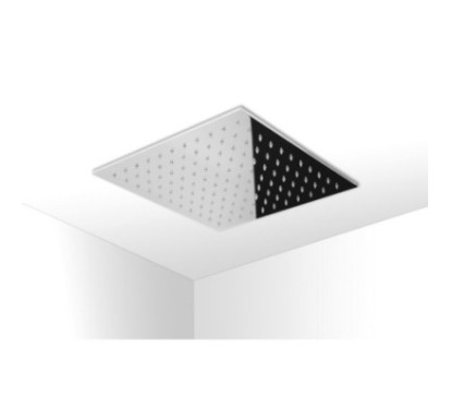 INDIA 102 Soffione quadro saldato 200x200 getto a pioggia in acciaio inox finitura super mirror