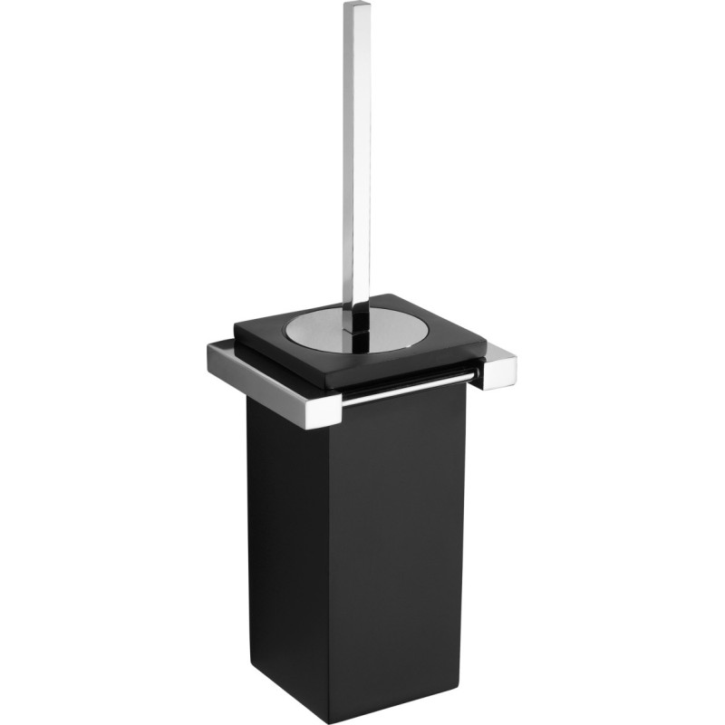 OSCAR porta scopino a parete finitura vetro nero