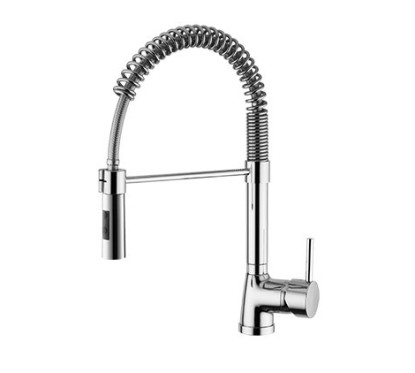 LINEA CUCINA Miscelatore per lavello con molla e doccetta doppio getto