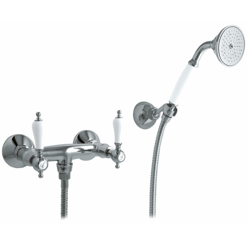 IRIS gruppo doccia esterno con duplex finitura cromo