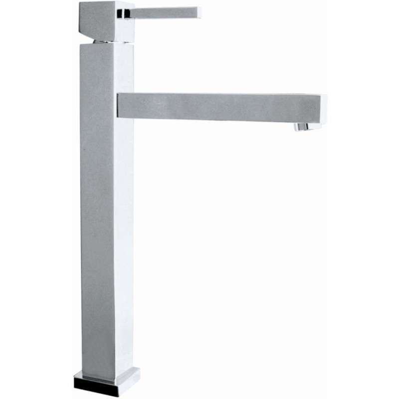 QUARZO monocomando lavabo prolungato con scarico a pressione finitura cromo